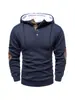 Moletom Casual com Capuz Solto, Simples e Moderno, para Homens, Manga Longa, Top Esportivo