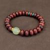 Nudo de Bambú DIY Pulsera de Madera de Ébano Artesanía de Madera Palo de Rosa Sándalo Verde Pulsera Unisex Joyería Cuentas