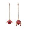 Pendientes de estilo chino personalizados de estilo étnico para dama Xianggong, pendientes de novia con temperamento creativo, pendientes de maquillaje facial de la Ópera de Pekín