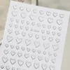 Adesivos Metálicos Prata Estrela de Quatro Pontas para Nail Art Adesivos Autocolantes Planos Estrela Lua Coração Prateados Quentes Adesivos para Unhas DIY Joias Estilo Dh