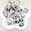 Acessórios Pequenos de Resina Panda Vermelho Joias DIY Capa de Celular Orifício Pingente para Sapato Adesivo Acessórios de Cabelo Chaveiro Ímã de Geladeira