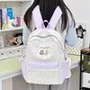 Mochila Escolar com Estampa de Desenho Japonês para Meninas Alunas do Ensino Fundamental Alta Aparência Ins Nicho Doce Campus Mochila de Grande Capacidade
