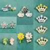 Broche Corsage Creativo Fresco Coreano Flor Corona Colorida Pin Animal Pequeño Solapa Distintivo Accesorios Combinables