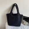 Bolsa de plumífero suave para mujer para ir al trabajo, bolsa de nailon de gran capacidad, bandolera cruzada, bolsa de mano para estudiantes