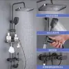 Grifo Negro de Cobre para Ducha, Artefacto de Baño, Calentador de Baño, Boquilla, Cabezal de Ducha a Presión para Baño, Juego Completo