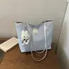 Bolsa tote de grande capacidade para mulheres, novo modelo de verão 2026, bolsa de ombro casual texturizada, bolsa de ombro para o dia a dia, bolsa de mão de alta qualidade