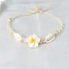 Tornozeleira Boêmia de Novo Estilo Transfronteiriça, Feita à Mão, com Nó Plano Torcido, Búzios, Flor, Atacado para Mulheres