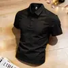Camisa Polo de Verano Nueva de Alta Gama Transfronteriza para Hombre, Camiseta de Manga Corta con Cuello, Top de Textura de Lujo Ligero para Negocios y Deportes