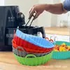 Nova Forma de Silicone para Air Fryer Panela de Silicone para Air Fryer Silicone de Grau Alimentício Almofada para Fritadeira