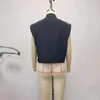 Para Comercio Exterior Europeo y Americano Transfronterizo Ropa de Mujer, Popular en Aliexpress, Chaleco Exterior de Capas Negro de Otoño con Cuello Alto y Cremallera Corta