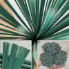 Não. 2 haste de flor 2mm plástico embalagem fio verde simulação flor rosa DIY produção acessórios produção floral diâmetro da flor fio