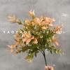 Flor de naranja simulada, boda de otoño, decoración de auditorio de boda, guía de camino, fila de fondo, flores falsas, hermoso paisaje, flores falsas