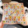 Lenço Floral de Seda Falsa Estilo Novo 2026 para Mulheres, Elegante Acessório de Pescoço com Toque de Luxo, Lenço Decorativo, Lenço de Bolso para Lenço de Bolso no Atacado
