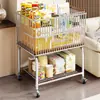 Estante de Almacenamiento Pequeño tipo Carrito para Uso Doméstico, Organizador de Bocadillos de Piso de Múltiples Niveles para Sala de Estar, Estante para Mochilas, Estante Móvil de Almacenamiento de Bocadillos