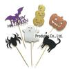 Decoração de Bolo Morcego Abóbora Fantasma Aranha Gato Inserção para Festa Temática de Halloween