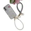 Pulseira Lanyard para Celular Corda de Couro PU Corrente de Mão Pingente para Celular Corrente para Copo d'Água Alça de Reposição para Bolsa de Celular