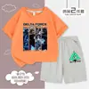 Acción Delta: Fuerte Dragón Custodiando el Cielo - Conjunto de Camisetas de Manga Corta de Algodón Puro para Niños Niños Nameless Golden Rose para Verano