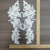 Renda Bordada Simétrica Punhos Brancos Decorativos nas Pernas da Calça Acessórios de Vestuário Roupas Infantis Cheongsam Dinastia Han Material DIY