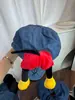 Chapéu de Palha Mickey para Mulheres 2025 Novo Boné de Baseball Jeans Novo Estilo Mostrando o Rosto Pequeno Adequado para Rosto Quadrado e Redondo Desenho Animado Fofo