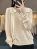 Suéter de Punto Fino con Cuello de Solapa, Manga Larga, Bloque de Color, Pulóver Holgado, Top Falso de Dos Piezas, Nuevo para Otoño/Invierno 2026, para Mujer
