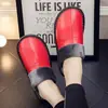 Liquidação: Chinelos de Algodão com Salto para Casa, Sapatos de Pelúcia para Casais, Sapatos Costurados de Inverno, Chinelos Antiderrapantes para Interior de Pele de Ovelha
