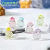 Micro-Paisaje Creativo Luminoso Papá Noel Linda Escena de Nieve Accesorios de Decoración DIY Mini Adornos de Resina