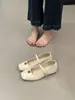 Novedad Primavera/Verano 2026 Zapatos de Abuela con Tacón Oculto y Punta Cuadrada, Estilo Retro, Adecuados para Combinar con Faldas, Zapatos Mary Jane Bajos para Mujer