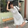 Ropa de Mujer Verano 2026 Nuevo Vestido de Color Sólido con Cuello Polo de Corte A Adelgazante Diseño de Nicho Estilo Hong Kong Chic