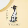 Patches de Tecido Bordados de Gato Branco, Adesivos Autoadesivos para Passar a Ferro, Emblemas Bordados por Computador, Acessórios para Mala, Decorações para Capa de Celular