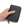 Venta caliente transfronteriza Amazon nueva mini billetera para hombre grano cruzado cremallera corta monedero una pieza envío directo