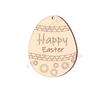 Huevo de Pascua Colgante de Madera Enano Conejito Zanahoria Colgante de Madera Chip de Madera Decoración de Fiesta