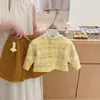 Cardigan Suéter Novo Estilo Outono e Inverno para Meninas Estilo Coreano Infantil Lindo Pato Azul Pequeno Casaco Suéter Tricô Suave