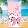 Nueva Toalla de Playa al por Mayor Transfronteriza Gatita Mary Dibujos Animados Anime Impreso Toalla de Baño Microfibra Toalla de Secado Rápido