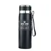 Taza Térmica Popular con Revestimiento Interior de Acero Inoxidable Espeso 316, Botella Portátil de Doble Pared al Vacío con Correa para Coche y Deportes al Aire Libre