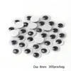 Materiales para Manualidades DIY Infantiles Accesorios de Ojos de Animal Ojos de Juguete con Adhesivo Trasero Ojos Móviles Ojos Negros y Blancos para Muñecas