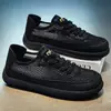 Zapatos casuales de verano para hombre, de malla transpirable, talla grande, transfronterizos, de punta ancha, zapatos de malla hueca para commuting, zapatos de conducción, modernos
