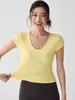 Conjunto de Top e Shorts Esportivos de Manga Curta Plus Size para Verão, para Yoga, Emagrecimento, Pilates, Treinamento, Corrida, Fitness, Respirável para Mulheres