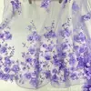 Malla de Tela Bordada 3D, Tela Bordada Estéreo con Cuentas Hecha a Mano, Tela para Vestido de Ropa de Primavera y Verano Lista para la Venta