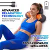Caja de Color al Vacío Empaque Masajeador Eléctrico de Cuello Almohada Estirador Cervical Calefacción Vibración Masaje Tracción de Espalda Ortopédico Almohadas de Dormir Soporte