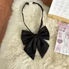 Pudding Bear Accesorios de Uniforme JK Cosa Pequeña Cian Rojo Vino Negro Color Sólido Corbata de Lazo JK Cuerda de Lazo