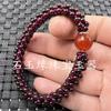 Cuentas de granate hielo cuentas de jade 4mm pulsera rojo sangre de pollo para hombres y mujeres con pulsera de jade al por mayor