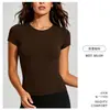 Top Deportivo Versátil de Manga Corta para Mujer, Delgado de Verano, Ajustado a la Cintura, Alta Elasticidad, Corte Delgado, para Correr, Entrenamiento, Fitness, Yoga