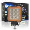DxzImpuestos No IncluidosLuz de Trabajo LED Cuadrada de 4 Pulgadas Paladín con Iluminación Intermitente y Constante, con Apertura, Luz Auxiliar