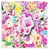 50 Pegatinas de Phalaenopsis Flor Dibujo Animado Chica Planta Corazón Impermeable Decorativas para Tableta Computadora Taza de Agua Cuaderno de Bocetos Pegatinas