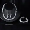 Set de Joyería Boho con Piedras Irregulares para Mujer, Collar, Pulsera y Aretes de Cristales y Piedras Naturales