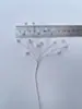 Hanfu accesorios para el cabello de flores de cuentas de seda retorcida antigua, accesorios para el tocado de hojas de rama de alambre de cobre cristalino semiacabado al por mayor