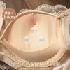 Ropa interior de encaje de deseo puro original para mujer, copas pequeñas que realzan, levanta mucho, anti-flacidez, superior fina, inferior gruesa, sujetador sin copa vacía