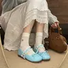 Sapatos Mary Jane com Laço de Renda para Mulheres 2026 Novo Estilo Primavera/Verão, Adequados para Saias, Sapatos Lolita Planos de Couro Pequeno