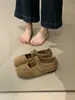 Zapatos Retro Dulces para Niña~Mary Jane de Velcro Birkenstock para Mujer Otoño 2026 Correa Única Diseño de Nicho Zapatos Poco Profundos sin Cordones