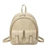 Moda 2026 Nuevo Verano Retro Color Sólido Brillante Doble Hombro Bolso Gran Capacidad Gama Alta Moderno de Moda Pequeño Doble Mochila